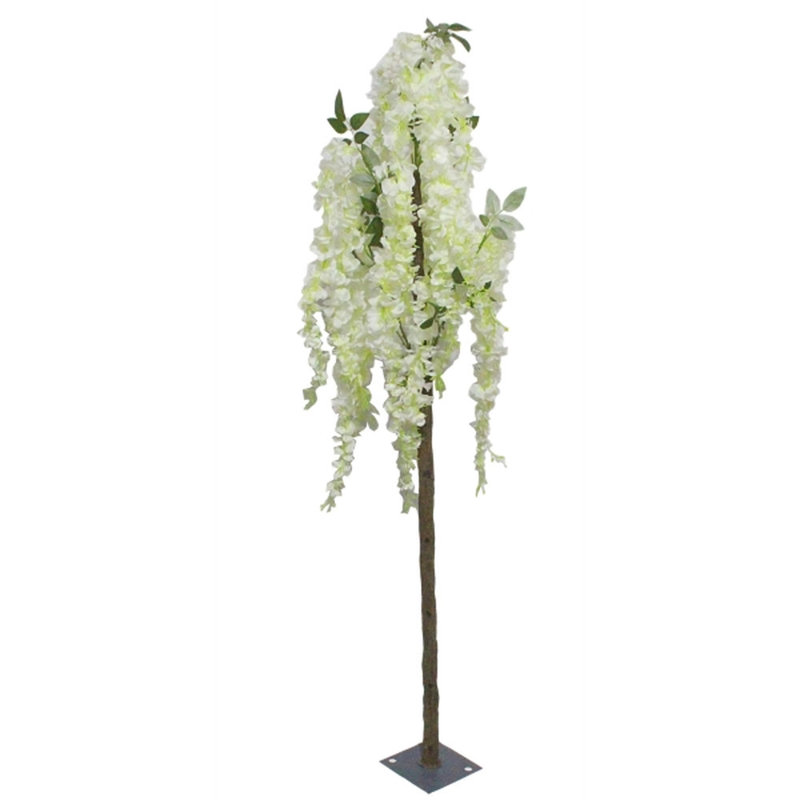 Faux Wisteria Tree, Cream, 180cm H x 70cm W x 70cm D