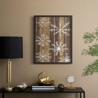 «Christmas Holiday Art XXIV», reproduction encadrée - bois massif