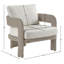 Fauteuil de patio extérieur en oléfine crème et osier Audiel-129907360