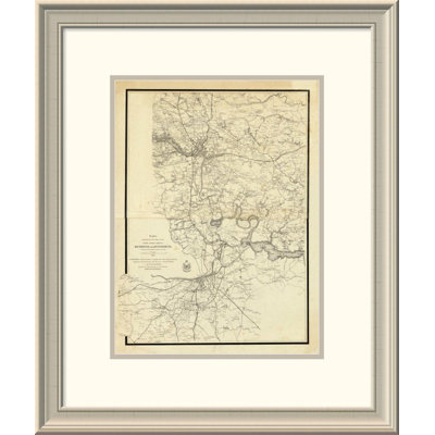 " Civil War Map Showing The Operations Of The Armies Against Richmond And Petersburg, 1865 "