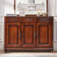 Banc de rangement pour chaussures en bois massif rouge brun