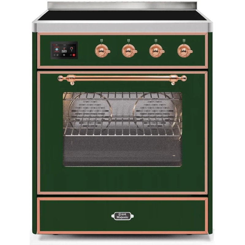Majestic II 30" 4 cu. ft. Freestanding Electric Range, Emerald Green/Copper