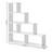 Wooden 6 Cube Ladder Bookcase 5 Tier L-Shaped Corner Bookshelf Freestanding Display Shelf