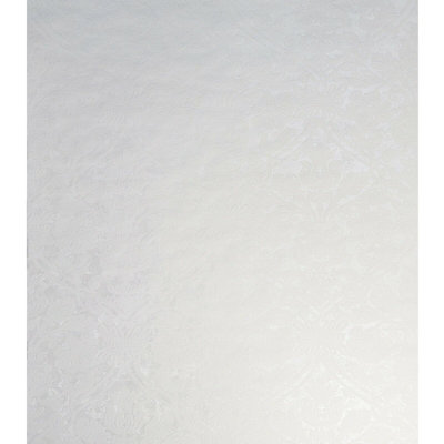 Grand papier peint velours blanc texturé Berdena