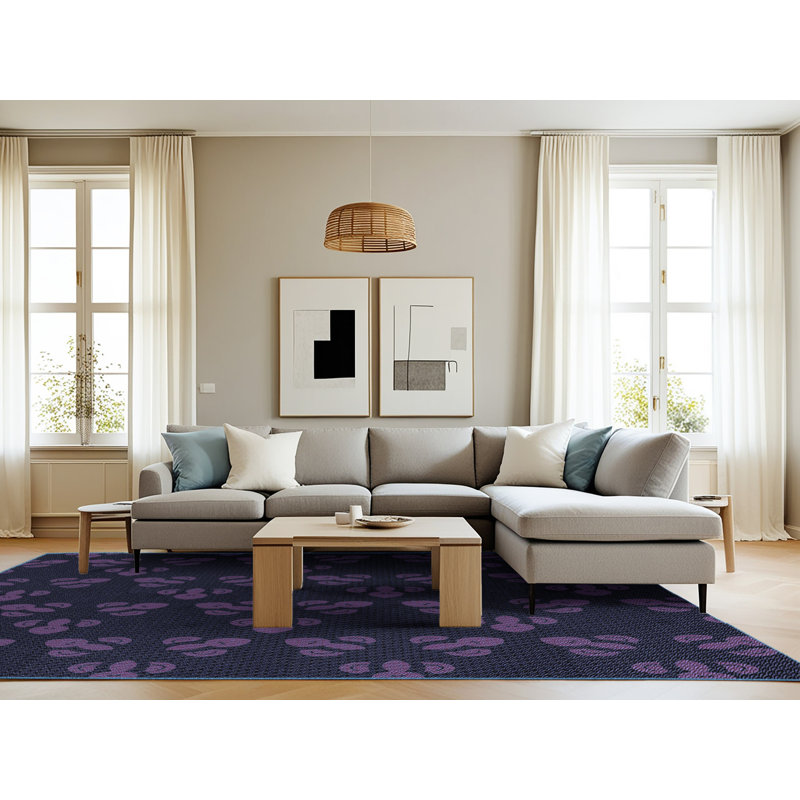 Tapis 100% à motifs lavables à la machine 2989 1, Rectangle 8 pi x 10 pi