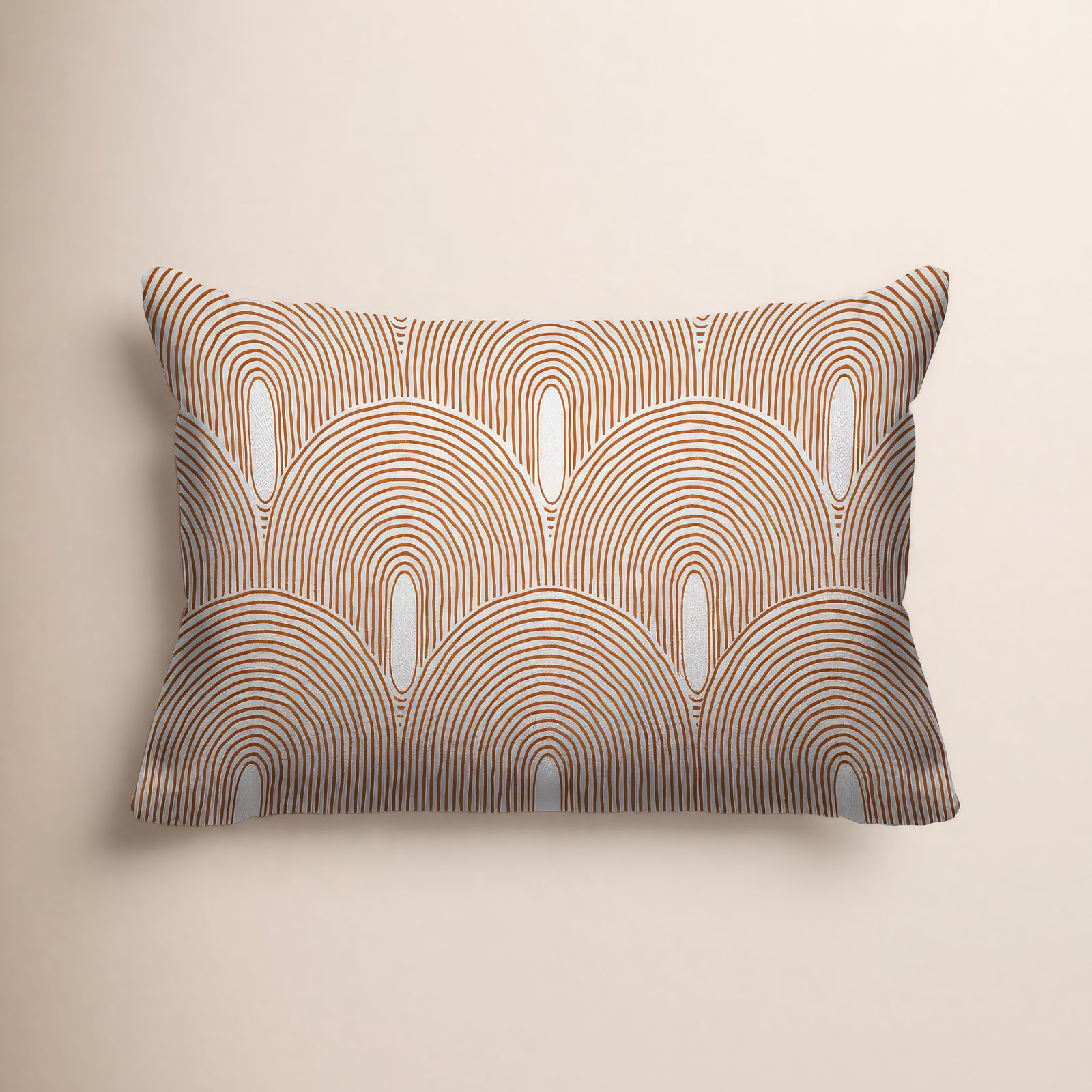 Limpo Starburst Indoor/Outdoor Throw Pillow, Burnt Orange, Rectangular, 18"H x 25"W