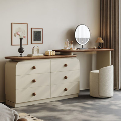 Makeup Vanity with Light mirror,6 drawers,1 chair