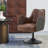 Loms Genuine Leather Swivel Accent Chair-940069370