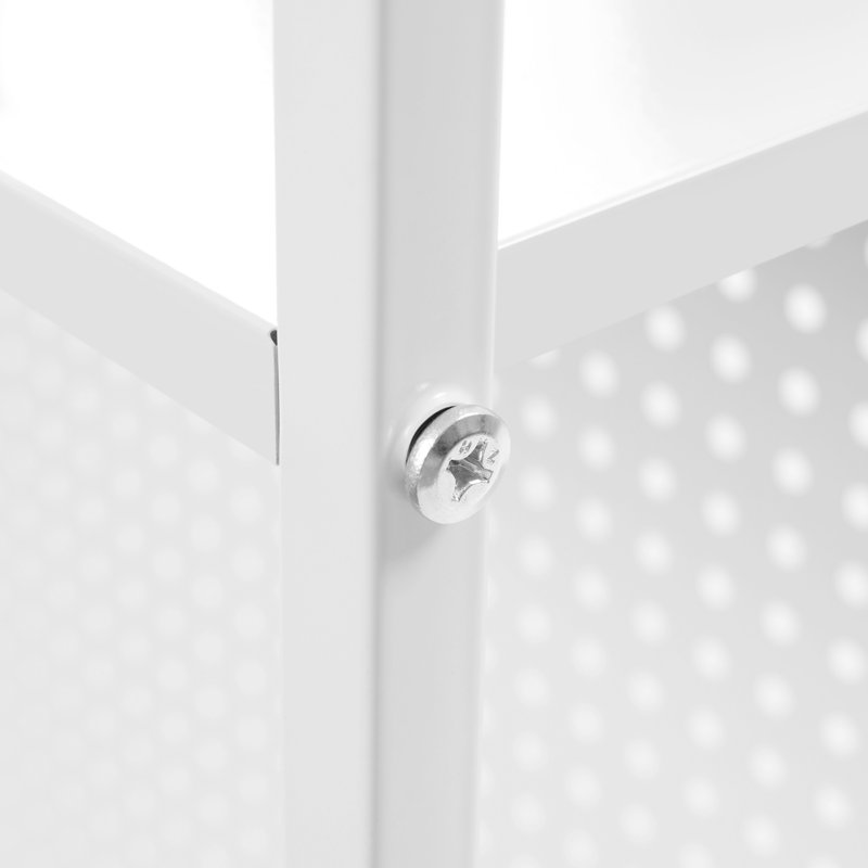 2-Tier Metal Desktop Storage Rack, White