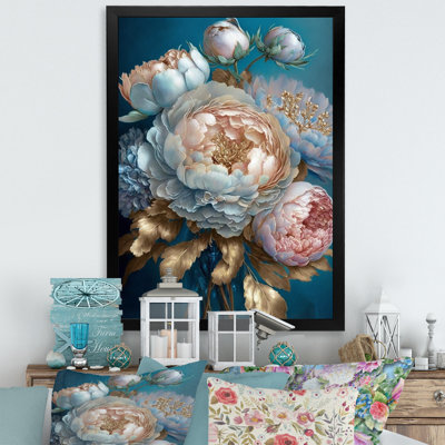 «Ice Tone Floral Bouquet», impression sur toile