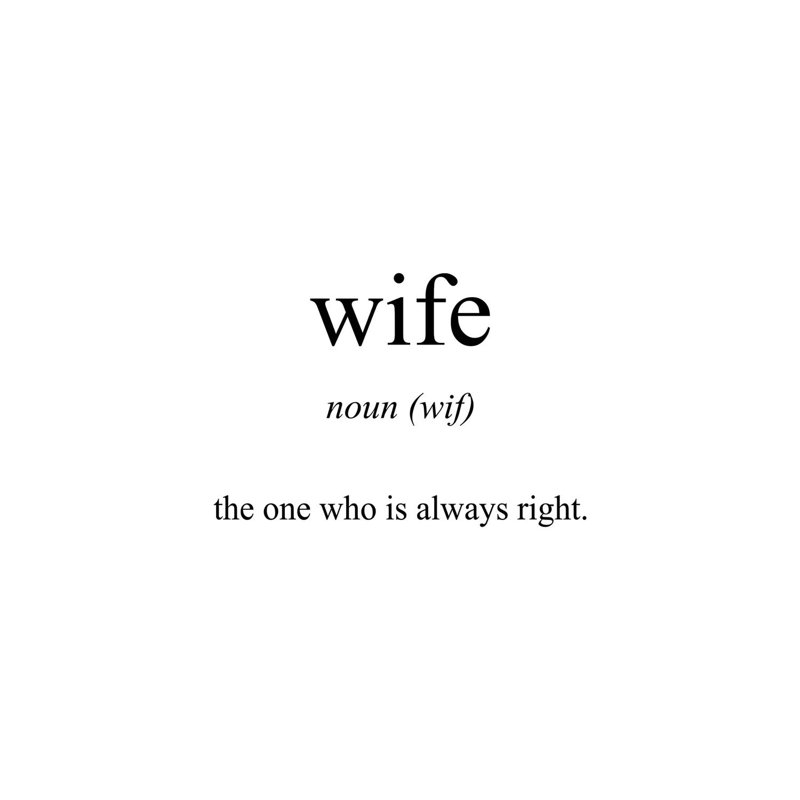 Wife Meaning by Pixy Paper - Wrapped Canvas Print, 101.6 cm H x 66.04 cm W x 1.91 cm D
