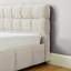 Lit tapissier très grand californien, base de lit tapissier confortable, tissu chenille, avec tête de lit et base de lit solide. Avec tiroir pour le rangement - beige (90,5 po x 80,5 po x 31 po)-2037802667-2037802666