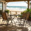 Ensemble de mobilier de jardin gain de place, ensemble repas de patio pliable, ensemble de conversation de jardin cinq pièces