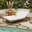 Adjustable Outdoor Double Chaise Lounge with Cushions-2092184685