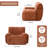 42" Modern Upholstered Oversized Compression Accent Chair-575767255