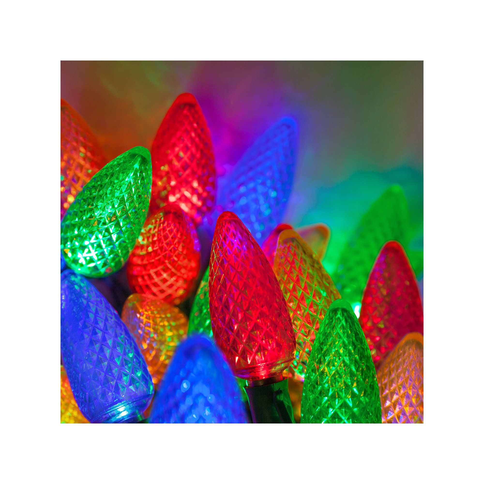 C9 LED Christmas String Light, Multicolor, 25, 17' L