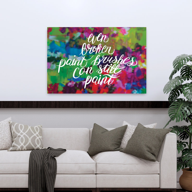 Broken Paintbrushes, art contemporain abstrait, H 48 po x l 32 po