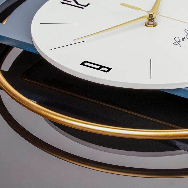 Horloge murale moderne en bois Demet, Grand