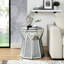 Table décorative à miroir de 23,01 pouces de hauteur, créant un style élégant avec un café carré de 20,43 po qui ajoutera de l'éclat à votre espace de vie