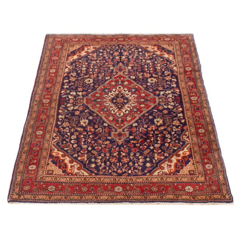 Tapis bleu marine rétro Kayseri 4 pi 2 po x 7 pi 1 po