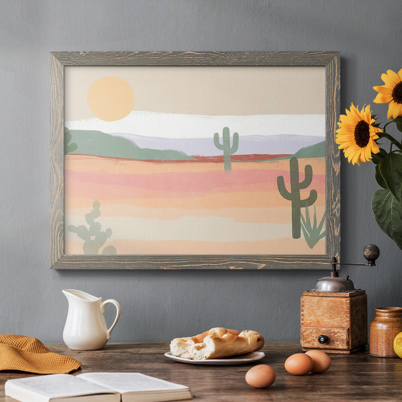 " Cactus Plateau II ", 14" H x 20" W, Gray