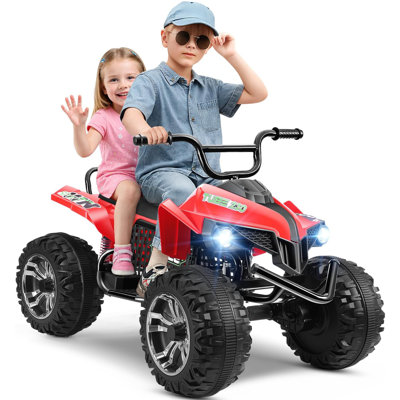 Alex 24V 2 places, 4 roues motrices, 4 roues motrices, cadre en fer pour enfants, 4 roues, véhicule tout-terrain 4 roues avec jouet à DEL, corps en métal, Bluetooth, MP3, USB, suspension à ressort, véhicule électrique pour véhicule tout-terrain