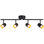 LED Adjustable 4-Head Ceiling Track Spotlight Dimmable, 5 Color Temperatures Selectable