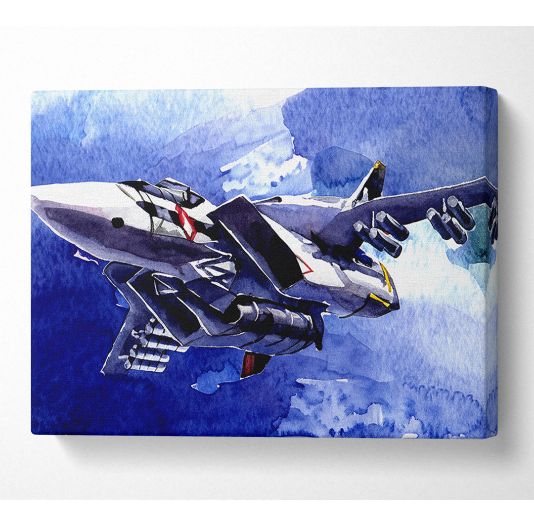 Macross Fighter - Kunstdrucke auf Leinwand - Wrapped Canvas