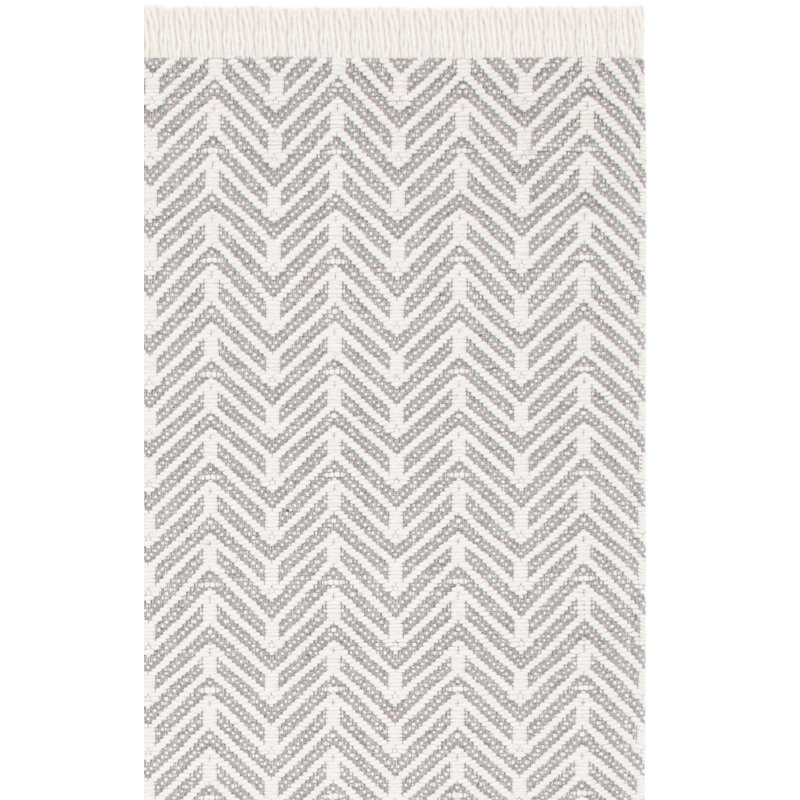 Tapis en laine et coton tissés à la main Welty Natura, Rectangle 8 pi x 10 pi