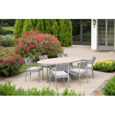 Huntsdale Oval 7 Piece 6 Person 220cm L Outdoor Table Set with Figueroa Dining Chairs