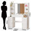 Coiffeuse de maquillage avec miroir, coiffeuse blanche avec tiroirs, armoires, coiffeuse de chambre pour fille