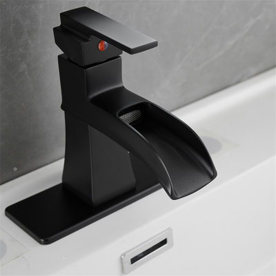 Single-Hole Single-handle Bathroom Faucet with Drain Assembly