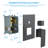16 Inch Ceiling Mounted Shower System Shower Combo Set Shower Head with Hand Shower and Tub Spout-102381074