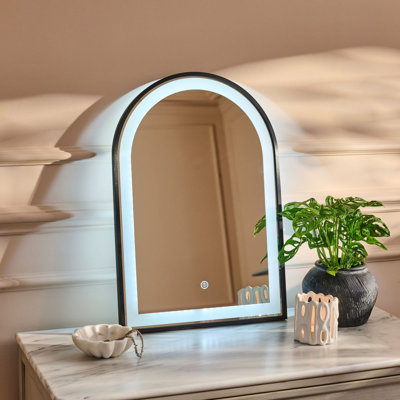 65x45cm LED Arch Bathroom Mirror