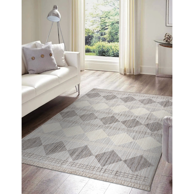 Chasen Solid Colour Flatweave Area Rug, Rectangular 240 x 330cm