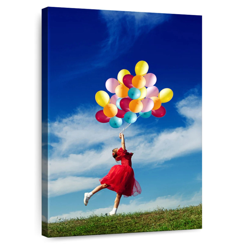 Fille de Leisha jouant avec des ballons, H 45 po x l 30 po