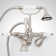 Tub Wall-Mount Telephone Faucet with Hand Shower with Porcelain Lever Handles