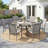 6-Person Round Patio Dining Set With Stackable Textilene Chairs-940481161