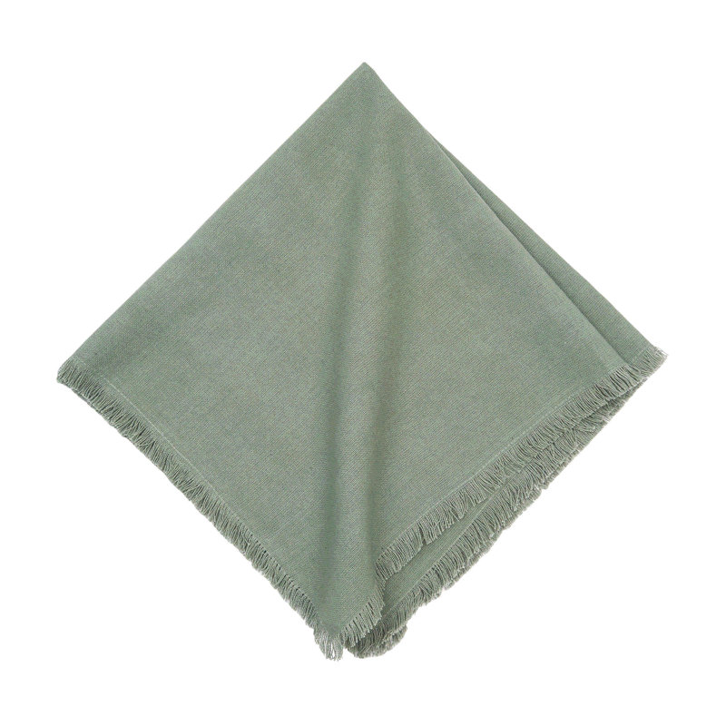Frayed Cherry Napkin Set of 6, Green