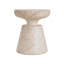 Table d'appoint d'extérieur / d'intérieur en béton léger, finition travertin-740970788