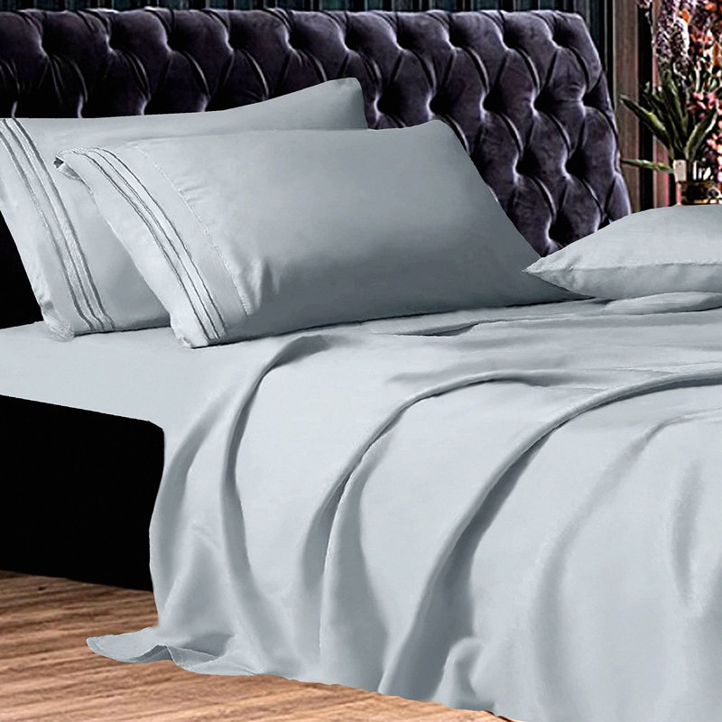 LuxuryCool Sheet Set - 1800 Brushed Microfiber Bedding with Pillowcases. Soft, Breathable, Cooling Sheets with Deep Pockets. Fade Resistant