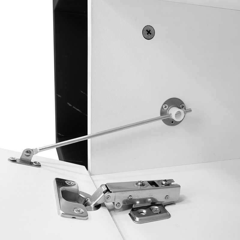 Meuble télé réglable 55,1-102 po, Blanc/Noir
