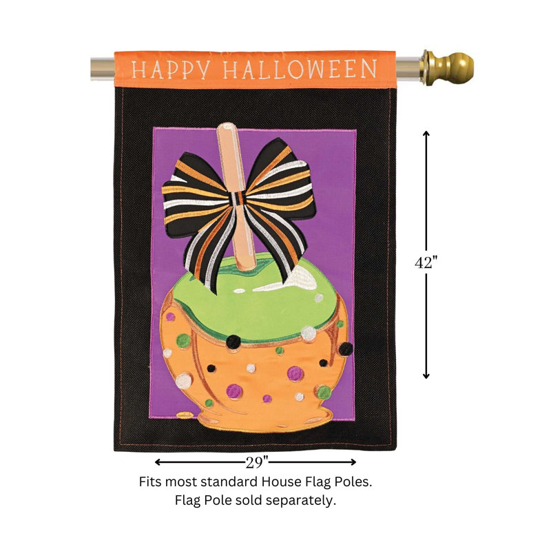 Drapeau bonbon, pomme, joyeux Halloween
