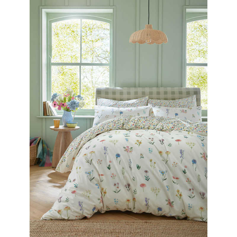  WOODBRIDGE 100% Cotton Percale, 200 Thread Count, King  Duvet Cover + 2 pillowcases