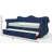 Upholstered Velvet Wood Daybed with Trundle-2081649601