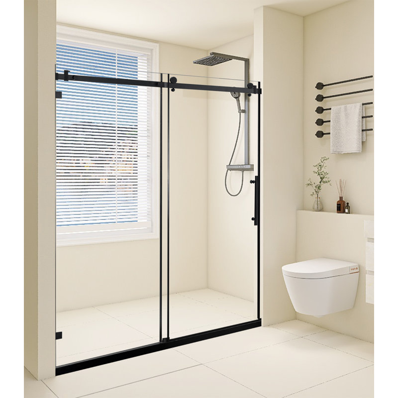 Portes de douche en verre sans cadre 60 x l 60 x H 60 mm avec verre trempé transparent