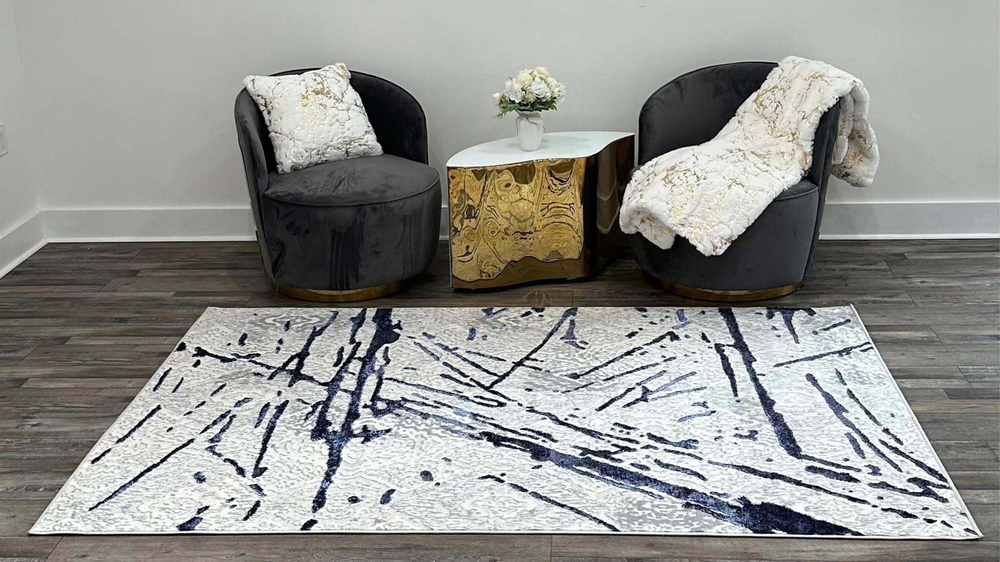 Latitude Run® Shifra Luxury Area Rug Abstract Design | Wayfair