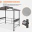 Pavillon de jardin en acier pour barbecue l 8 pi. x P 5 pi.
