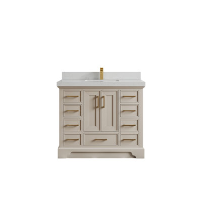 Meuble-lavabo simple 42 po avec plateau Charlotte