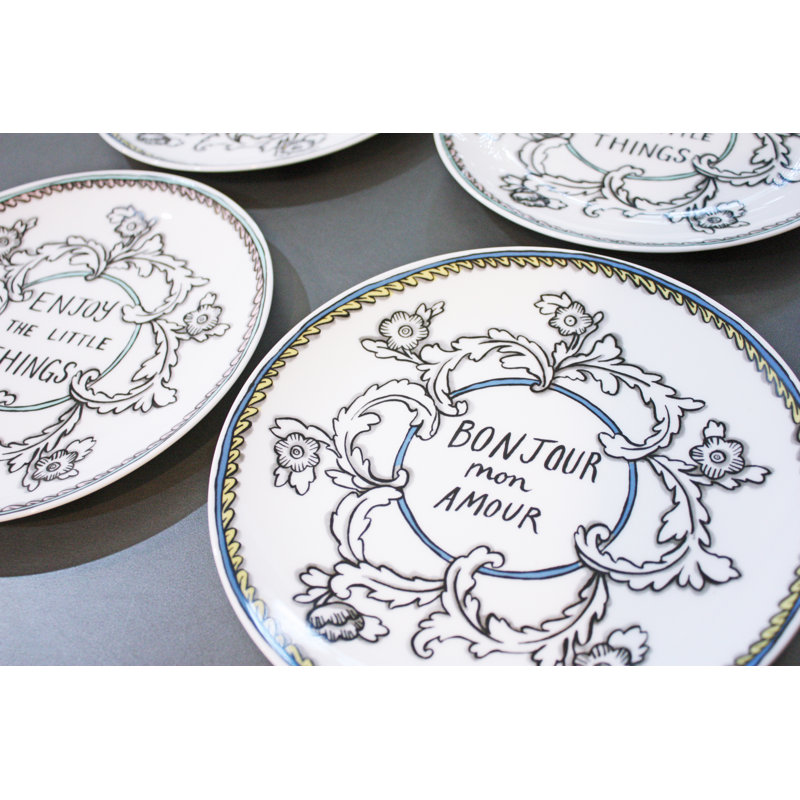 Mon Amour Bone China Salad/Dessert Plate